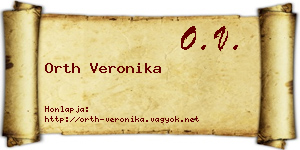 Orth Veronika névjegykártya